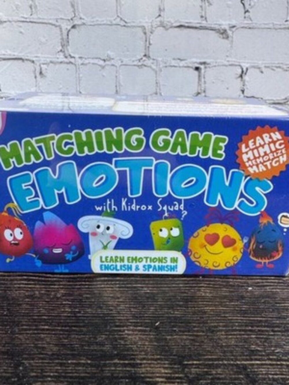 Kidrox Games Matching Game Emotions with Squad Memory 48 Tiles Blue NIB